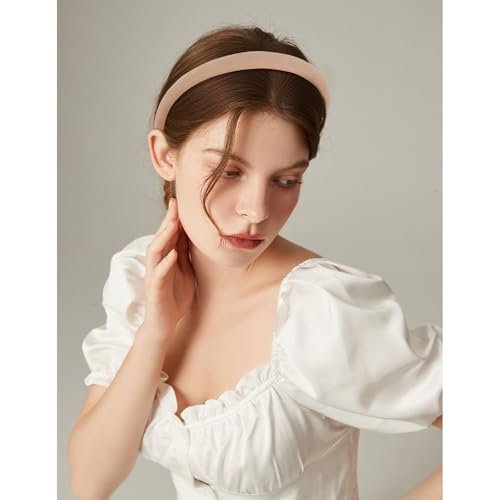 CURASA Sponge Padded Headbands for Women Girls 5 Pack - Non Slip Comfortable Thin Neutral Head Bands Trendy Cute Hair Hoops Elegant Solid Hair Accessories - görsel 10