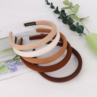 CURASA Sponge Padded Headbands for Women Girls 5 Pack - Non Slip Comfortable Thin Neutral Head Bands Trendy Cute Hair Hoops Elegant Solid Hair Accessories