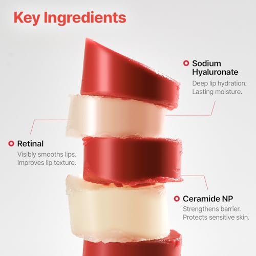 Dr.Different Retinal Lip Balm Tinted - Anti-Wrinkle Lip Treatment with Deep Hydration & Long-Lasting Moisture, Korean Dermatologist-Developed, 0.14 oz Avelisse
