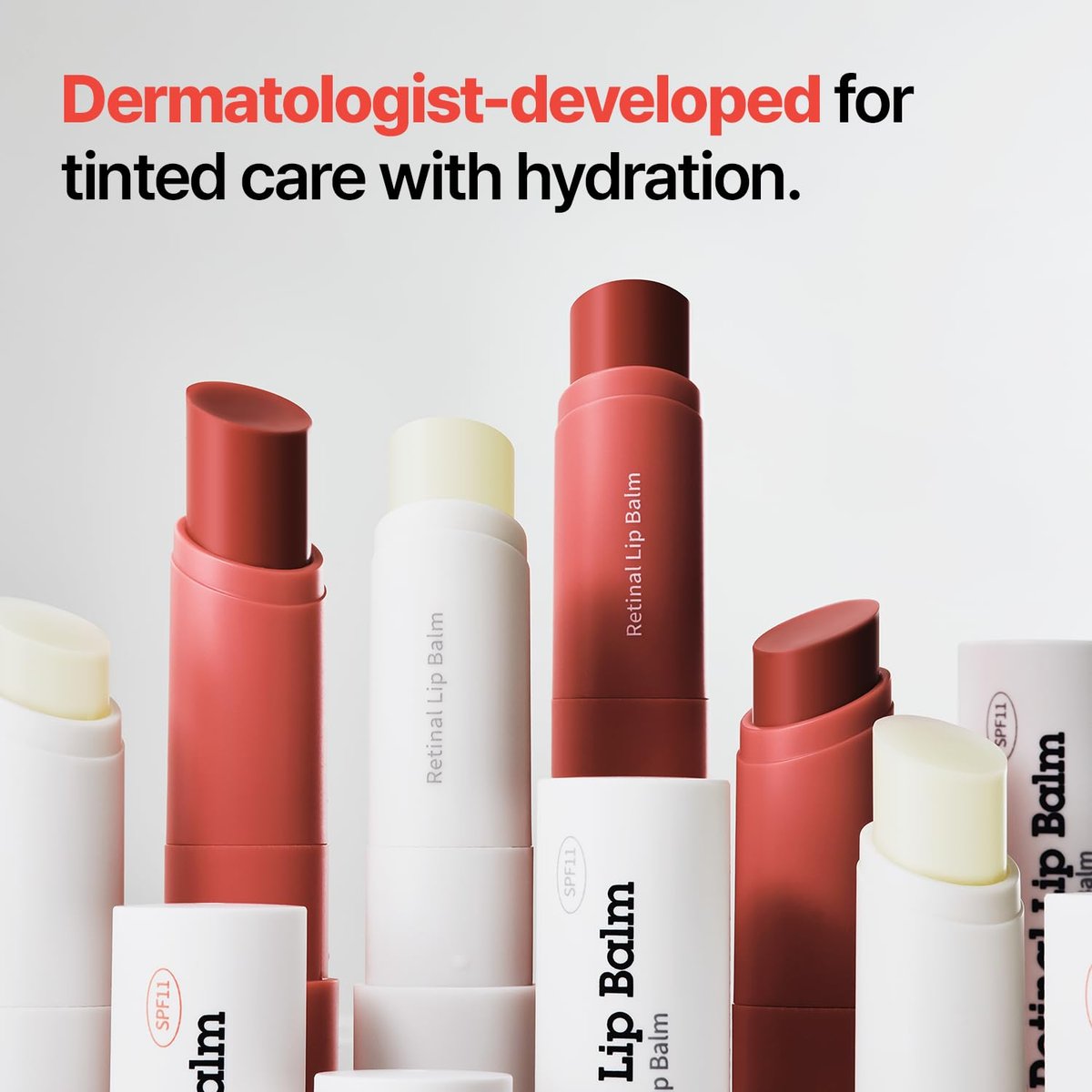 Dr.Different Retinal Lip Balm Tinted - Anti-Wrinkle Lip Treatment with Deep Hydration & Long-Lasting Moisture, Korean Dermatologist-Developed, 0.14 oz Avelisse