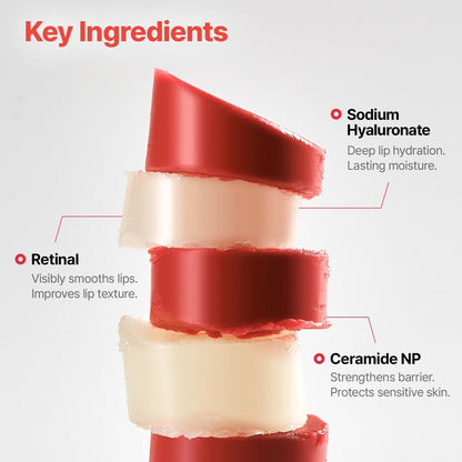 Dr.Different Retinal Lip Balm Tinted - Anti-Wrinkle Lip Treatment with Deep Hydration & Long-Lasting Moisture, Korean Dermatologist-Developed, 0.14 oz Avelisse