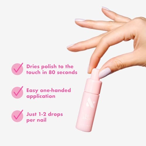 Olive & June Dry Drops - Quick Drying Polish Drops with Jojoba Oil - Touch-Dry in 80 Seconds - Easy One-Handed Application - Vegan & Cruelty-Free - görsel 5