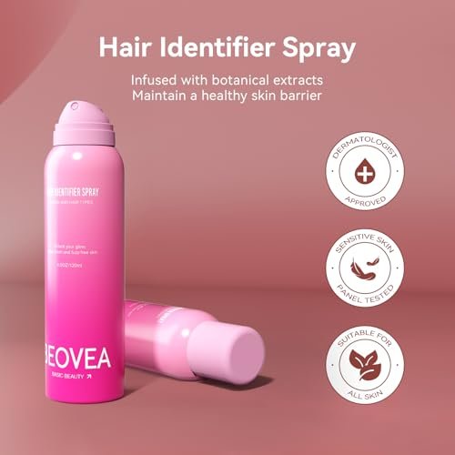 BEOVEA Hair Identifier Spray for Face Shaving - Gentle Dermaplane Spray for Smooth, Glowing Skin, Suitable for All Skin Types, Includes 6 Razors (Pink, 4 Fl Oz) - görsel 9