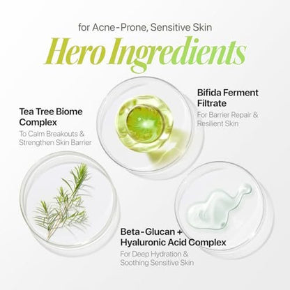EIOM Trouble Patch Mask – Full Face Hydrocolloid Mask for Acne-Prone Skin | Absorbs Oil & Buildup with Tea Tree Biome Complex (20ml x 4) Avelisse