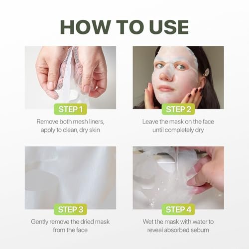 EIOM Trouble Patch Mask – Full Face Hydrocolloid Mask for Acne-Prone Skin | Absorbs Oil & Buildup with Tea Tree Biome Complex (20ml x 4) Avelisse