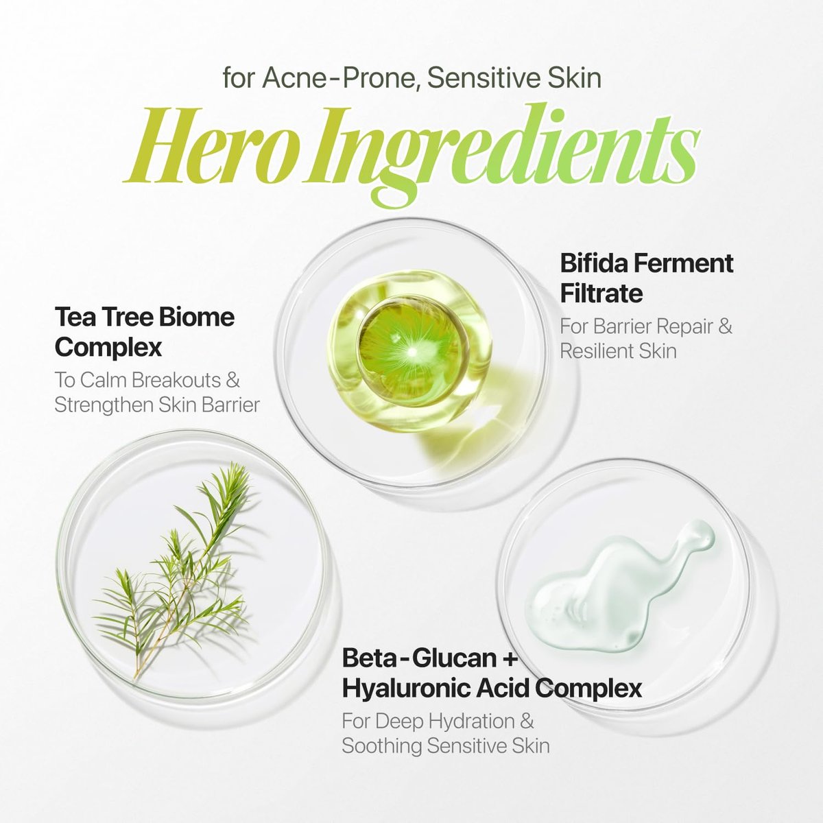 EIOM Trouble Patch Mask – Full Face Hydrocolloid Mask for Acne-Prone Skin | Absorbs Oil & Buildup with Tea Tree Biome Complex (20ml x 4) Avelisse