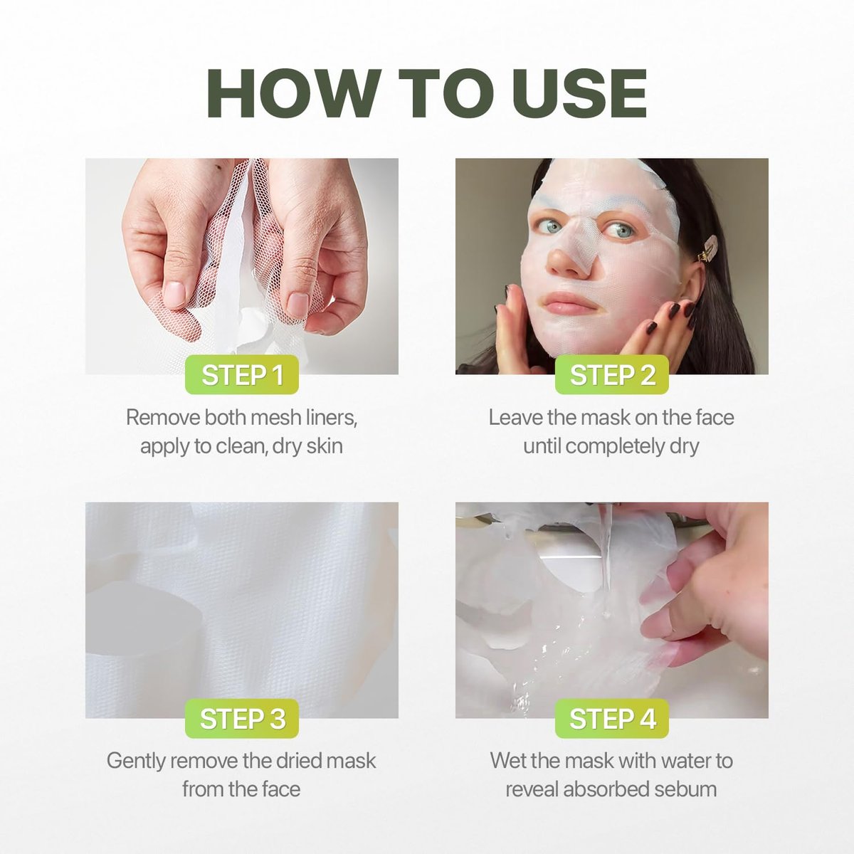 EIOM Trouble Patch Mask – Full Face Hydrocolloid Mask for Acne-Prone Skin | Absorbs Oil & Buildup with Tea Tree Biome Complex (20ml x 4) Avelisse