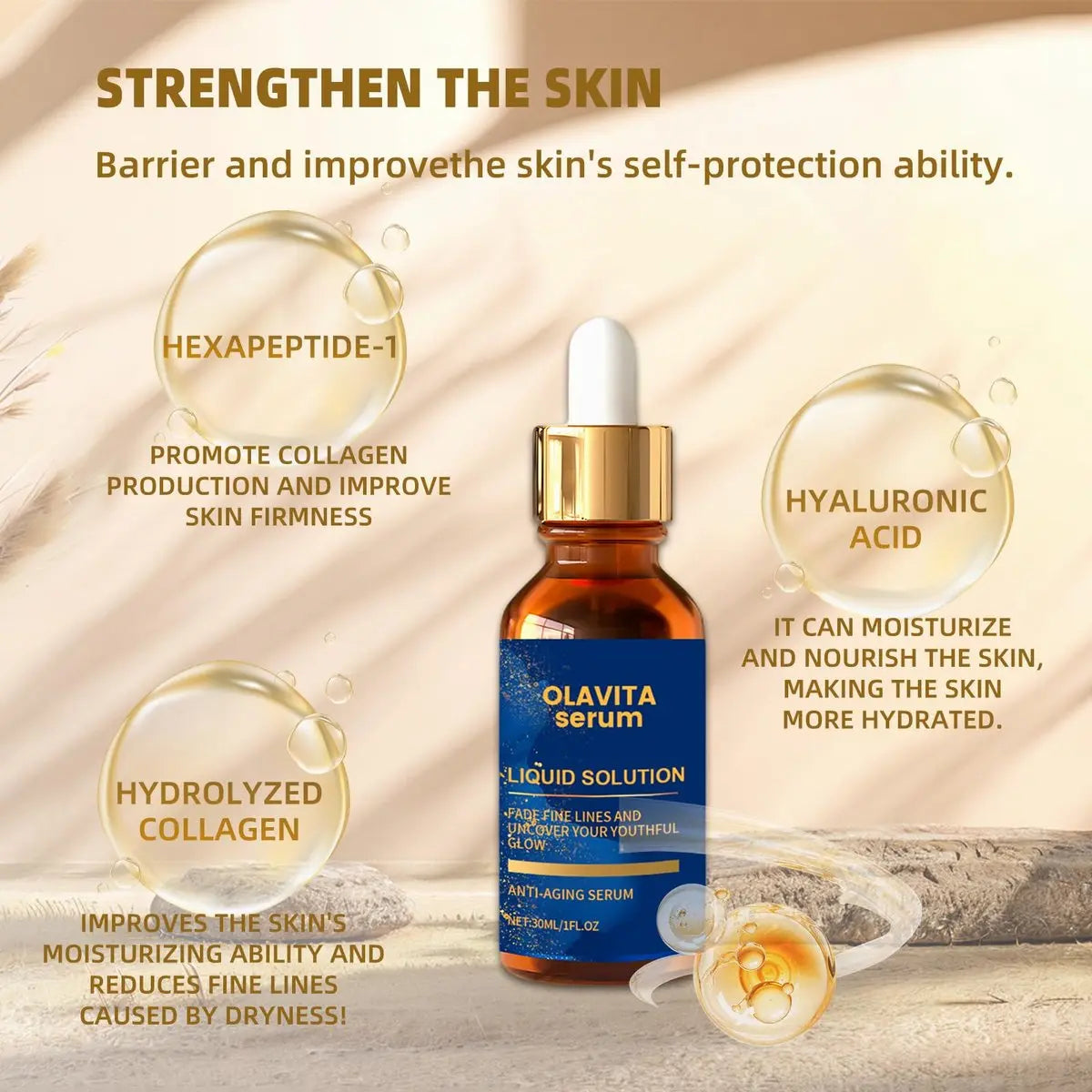 Olavita Serum Anti Aging Serum with Vitamin C & E - Promotes Collagen, Smooths Wrinkles & Fine Lines (2-Pack) Avelisse