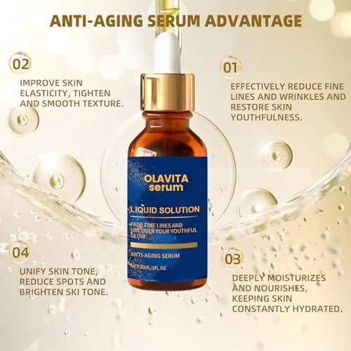 Olavita Serum Anti Aging Serum with Vitamin C & E - Promotes Collagen, Smooths Wrinkles & Fine Lines (2-Pack) Avelisse