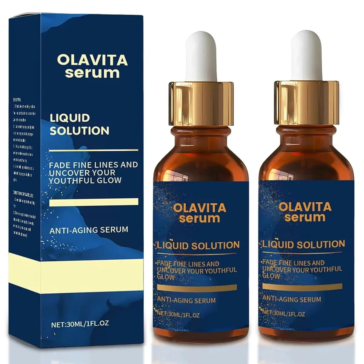 Olavita Serum Anti Aging Serum with Vitamin C & E - Promotes Collagen, Smooths Wrinkles & Fine Lines (2-Pack) Avelisse