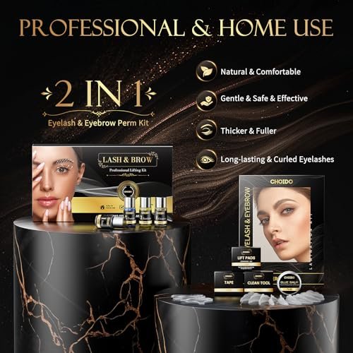 2 in 1 Professional Lash Lift Kit & Eyebrow Lamination Kit | Choido | DIY Eyelash Perm & Curling Kit for Home or Salon | Lasts 6-8 Weeks Avelisse