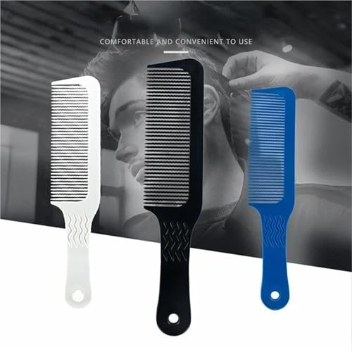3-Piece Professional Flat Top Hair Cutting Comb Set for Men – Wide Tooth Barber Comb (Green) - görsel 6