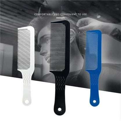 3-Piece Professional Flat Top Hair Cutting Comb Set for Men – Wide Tooth Barber Comb (Green)