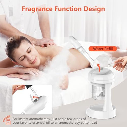 TASALON Facial Steamer - Ozone Face Steamer for Deep Cleaning, Portable Nano Ionic Steamer with Removable Water Tank for Home Spa Avelisse