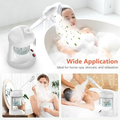 TASALON Facial Steamer - Ozone Face Steamer for Deep Cleaning, Portable Nano Ionic Steamer with Removable Water Tank for Home Spa Avelisse