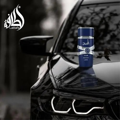 Lattafa Asad Zanzibar Limited Edition Eau de Parfum for Men – Aquatic, Spicy, Woody & Amber Notes, Long-Lasting, 3.4 oz / 100 ml Avelisse