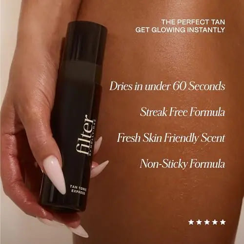 Filter by Molly-Mae Tan Tonic Express – 100ml Instant Tanning Water for Face & Body | Golden, Streak-Free Glow | Fast-Drying Self Tanner | Dries in Under 60 Seconds Avelisse
