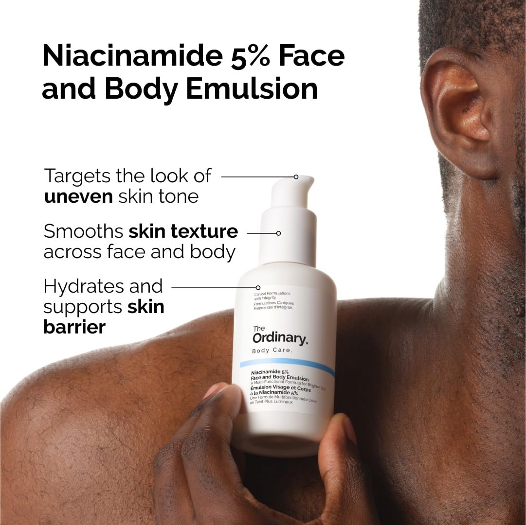 The Ordinary Face & Body Set: Niacinamide 5% Face & Body Emulsion, Natural Moisturizing Factors + Inulin Body Lotion, and Natural Moisturizing Factors + Hyaluronic Acid Avelisse