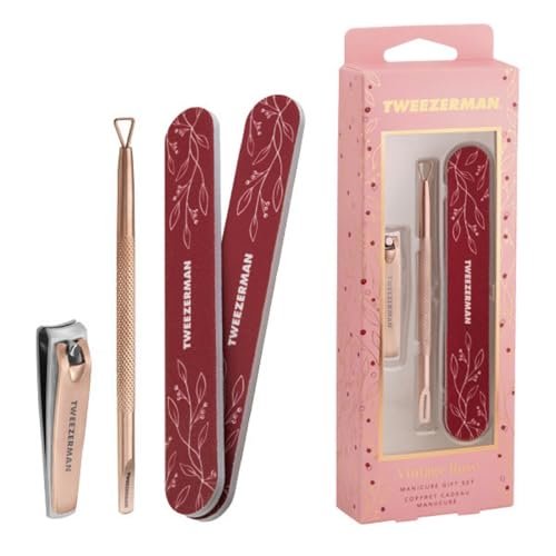 Tweezerman Vintage Rose Manicure Gift Set - Professional Nail Care Kit - görsel 2