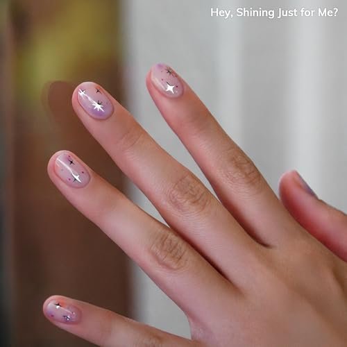 Heyhae Semi Cured Gel Nail Strips - Summer Aura Pink, No LED Lamp Needed, Easy Apply & Remove, Salon Quality, 28 Strips + Prep Pads + Nail File + Wooden Stick - görsel 10