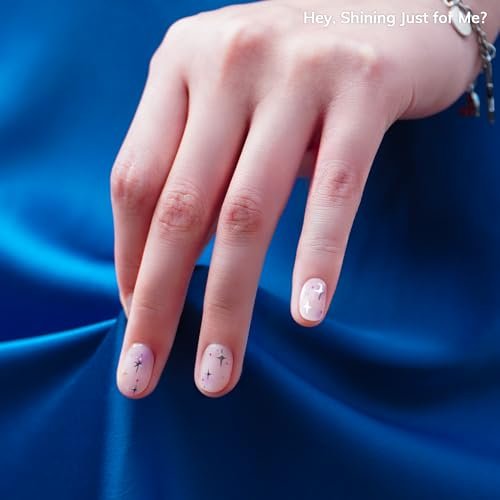 Heyhae Semi Cured Gel Nail Strips - Summer Aura Pink, No LED Lamp Needed, Easy Apply & Remove, Salon Quality, 28 Strips + Prep Pads + Nail File + Wooden Stick - görsel 4