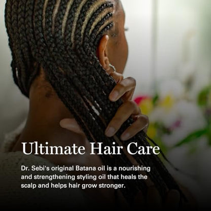 Dr. Sebi’s Batana Oil for Hair Growth – 100% Natural Hair Oil with Coconut and Olive – Supports Scalp Health and Stronger Hair – Plant-Based Formula – 1 Month Supply (4 fl oz) Avelisse