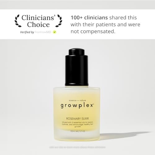 Growplex Rosemary Elixir – Daily Scalp Oil with 9 Essential Oils – Lightweight, Non-Greasy Formula for a Healthy-Looking Scalp – For Men & Women – 2oz Avelisse