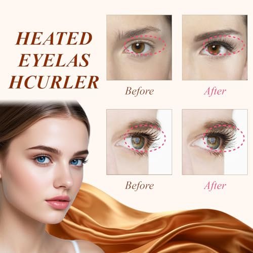 Heated Eyelash Curler - USB Rechargeable Electric Lash Curler for Long-Lasting Natural Curl - Light Pink Avelisse