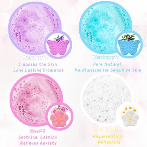 Bath Foot Bombs 16 Pack - Foot Soak with Bath Salt & Tea Tree Oil - Organic Natural Handmade Essential Oil Bubble Foot Balls for Callus, Dry Cracked Feet & Stubborn Foot Odor - görsel 8