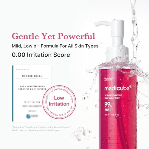 Medicube PDRN Jelly to Foam Cleanser – Low pH Hydrating Daily Face Wash with PDRN, Collagen & LHA for All Skin Types | Gentle Pore Care & Radiant Skin | Korean Skincare | 200ml Avelisse