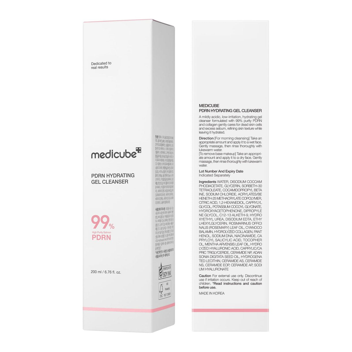 Medicube PDRN Jelly to Foam Cleanser – Low pH Hydrating Daily Face Wash with PDRN, Collagen & LHA for All Skin Types | Gentle Pore Care & Radiant Skin | Korean Skincare | 200ml Avelisse