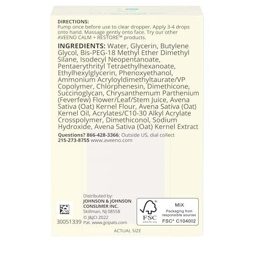 Aveeno Calm + Restore Sensitive Skin Care Bundle: Triple Oat Hydrating Facial Serum & Prebiotic Oat Moisturizer, Fragrance Free, 1 fl oz + 0.5 oz Travel Size Avelisse