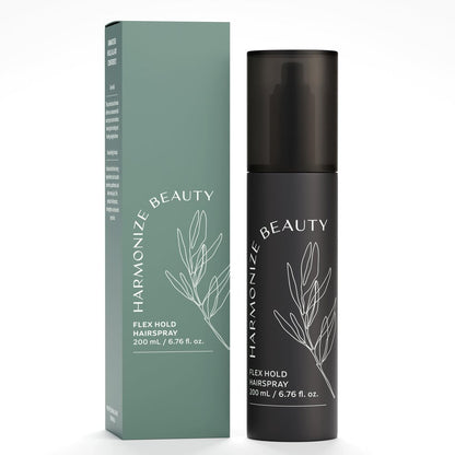 Harmonize Beauty Flex Hold Hairspray - Non-Aerosol, All-Day Hold with Aloe Vera & Plant Proteins, Gardenia Scent, 6.76 fl oz - Vegan & Cruelty-Free Avelisse