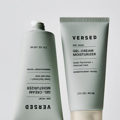 Versed Dew Point Gel Moisturizer - Antioxidant-Rich Gel Cream with Green Tea & Aloe, Fast Absorbing, Non-Greasy, Vegan, 2 fl oz