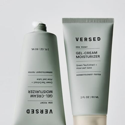 Versed Dew Point Gel Moisturizer - Antioxidant-Rich Gel Cream with Green Tea & Aloe, Fast Absorbing, Non-Greasy, Vegan, 2 fl oz