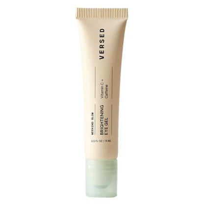 Versed Weekend Glow Eye Gel - Caffeine Under Eye Cream for Dark Circles - Vitamin C Treatment for Dark Spots, Wrinkles & Bags - 0.5 oz