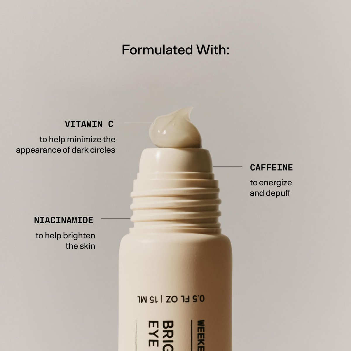 Versed Weekend Glow Eye Gel - Caffeine Under Eye Cream for Dark Circles - Vitamin C Treatment for Dark Spots, Wrinkles & Bags - 0.5 oz - görsel 7
