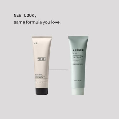 Versed Day Maker Microcrystal Exfoliating Cleanser - Creamy Facial Wash for Gentle Exfoliation, Vegan & Biodegradable, 3 fl oz Avelisse
