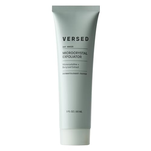 Versed Day Maker Microcrystal Exfoliating Cleanser - Creamy Facial Wash for Gentle Exfoliation, Vegan & Biodegradable, 3 fl oz Avelisse