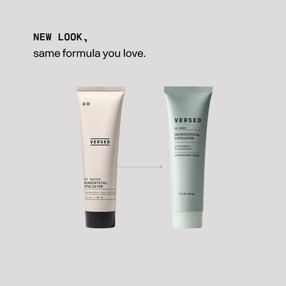 Versed Day Maker Microcrystal Exfoliating Cleanser - Creamy Facial Wash for Gentle Exfoliation, Vegan & Biodegradable, 3 fl oz Avelisse