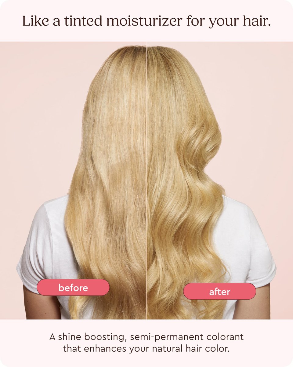 Glaze Supergloss Color Conditioning Gloss with Dispensing Pump – Hydrating Semi-Permanent Color Hair Gloss & Shine Boost for Medium to Dark Blonde Hair – 6.4 Fl Oz – Warm Blonde Avelisse