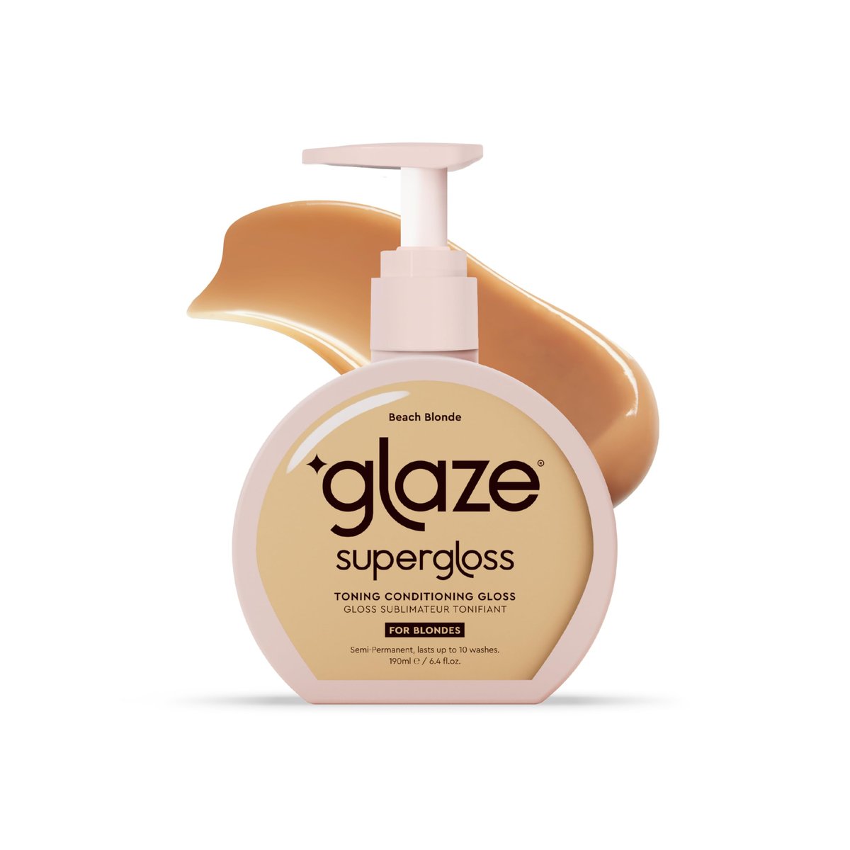 Glaze Supergloss Color Conditioning Gloss with Dispensing Pump – Hydrating Semi-Permanent Color Hair Gloss & Shine Boost for Medium to Dark Blonde Hair – 6.4 Fl Oz – Warm Blonde Avelisse