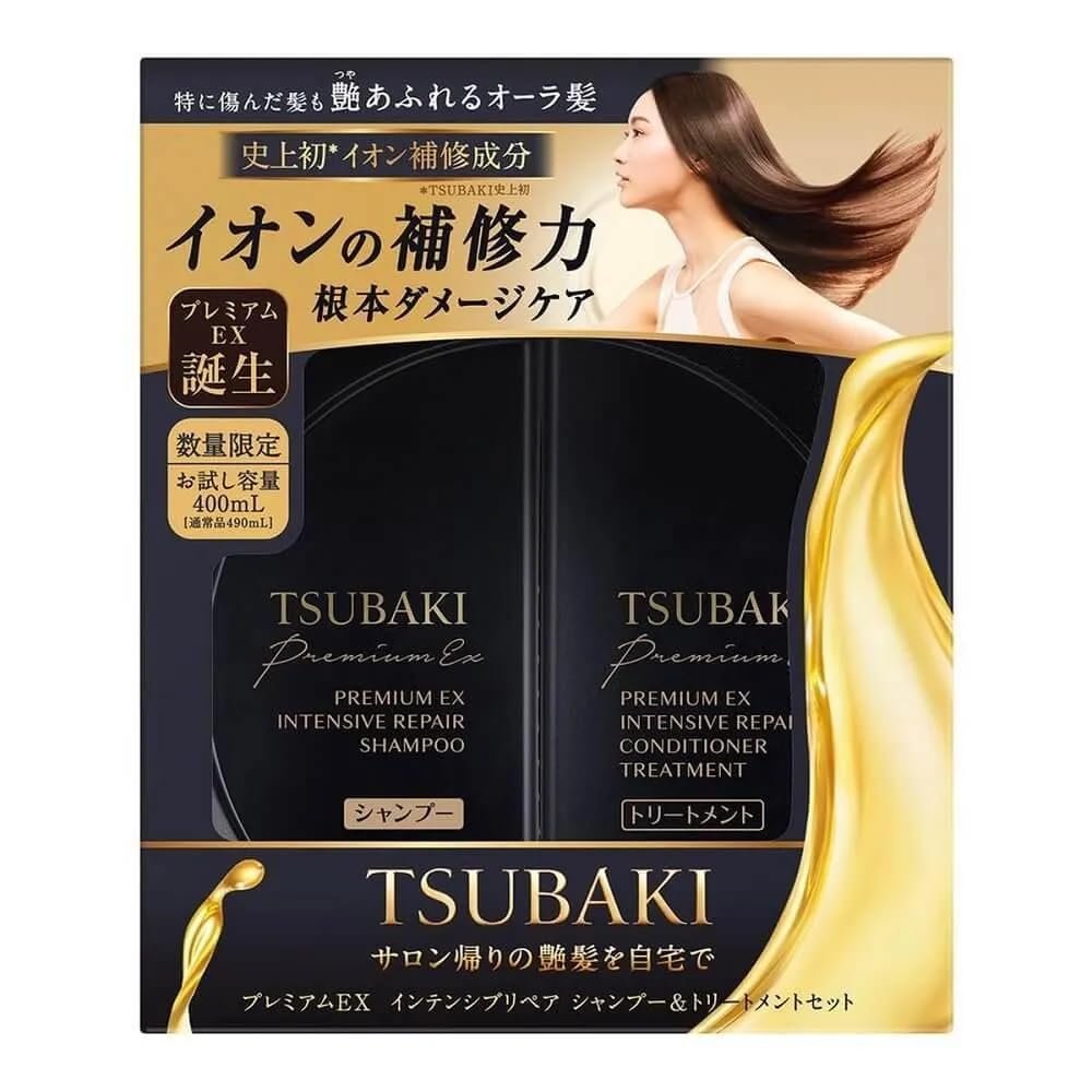 Tsubaki Premium EX Intensive Repair Shampoo and Conditioner Set - 400ml + 400g Avelisse
