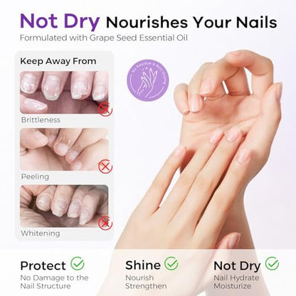 Glamonade Acetone Nail Polish Remover - 16 Fl Oz Professional Gel Remover with Grape Seed Oil for Home & Salon Avelisse