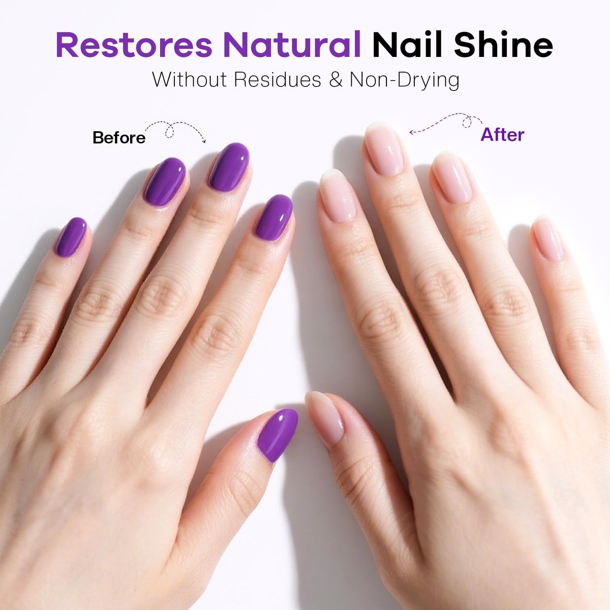 Glamonade Acetone Nail Polish Remover - 16 Fl Oz Professional Gel Remover with Grape Seed Oil for Home & Salon Avelisse