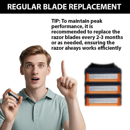 36 Blades Replacement Parts for GL-Fusion 5 Style Razors – Black, Men's Wet Razors Value Pack Avelisse