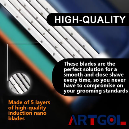 36 Blades Replacement Parts for GL-Fusion 5 Style Razors – Black, Men's Wet Razors Value Pack Avelisse