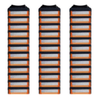 36 Blades Replacement Parts for GL-Fusion 5 Style Razors – Black, Men's Wet Razors Value Pack Avelisse