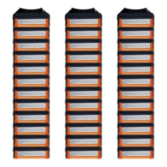 36 Blades Replacement Parts for GL-Fusion 5 Style Razors – Black, Men's Wet Razors Value Pack Avelisse