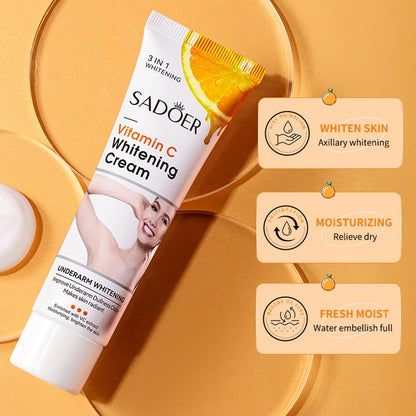 Loobexery Skin Whitening Cream for Body, Dark Spot Remover for Intimate Areas, Bikini Line, Vitamin C Lightening Cream (2 oz)